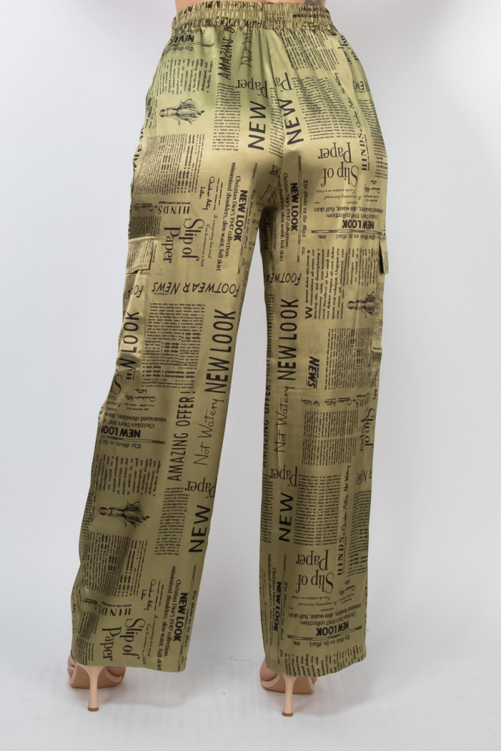 Divamo - LETTERING WIDE LEG CARGO PANTS