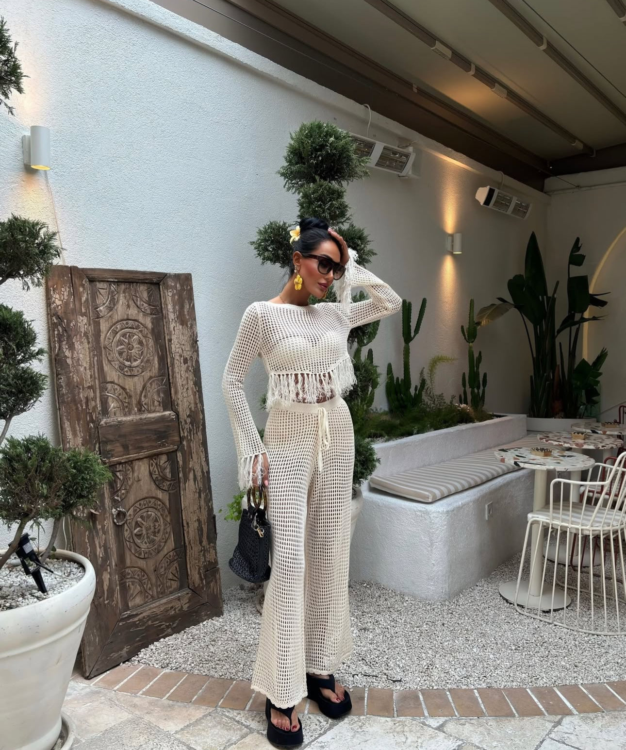 Divamo - Woman Summer Pant Set - Crochet