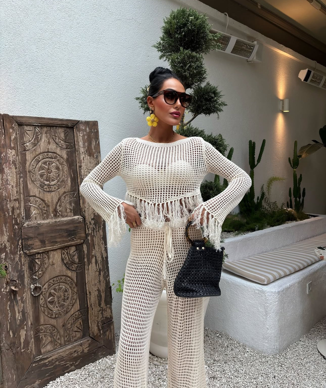 Divamo - Woman Summer Pant Set - Crochet