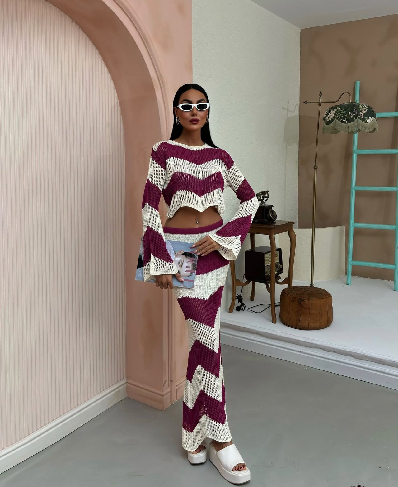 Divamo - Woman Crochet Set - Stripped