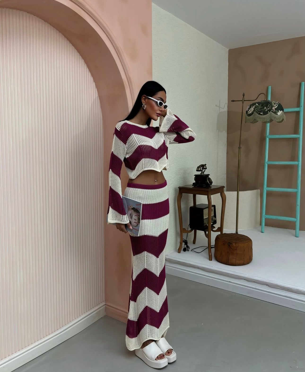 Divamo - Woman Crochet Set - Stripped
