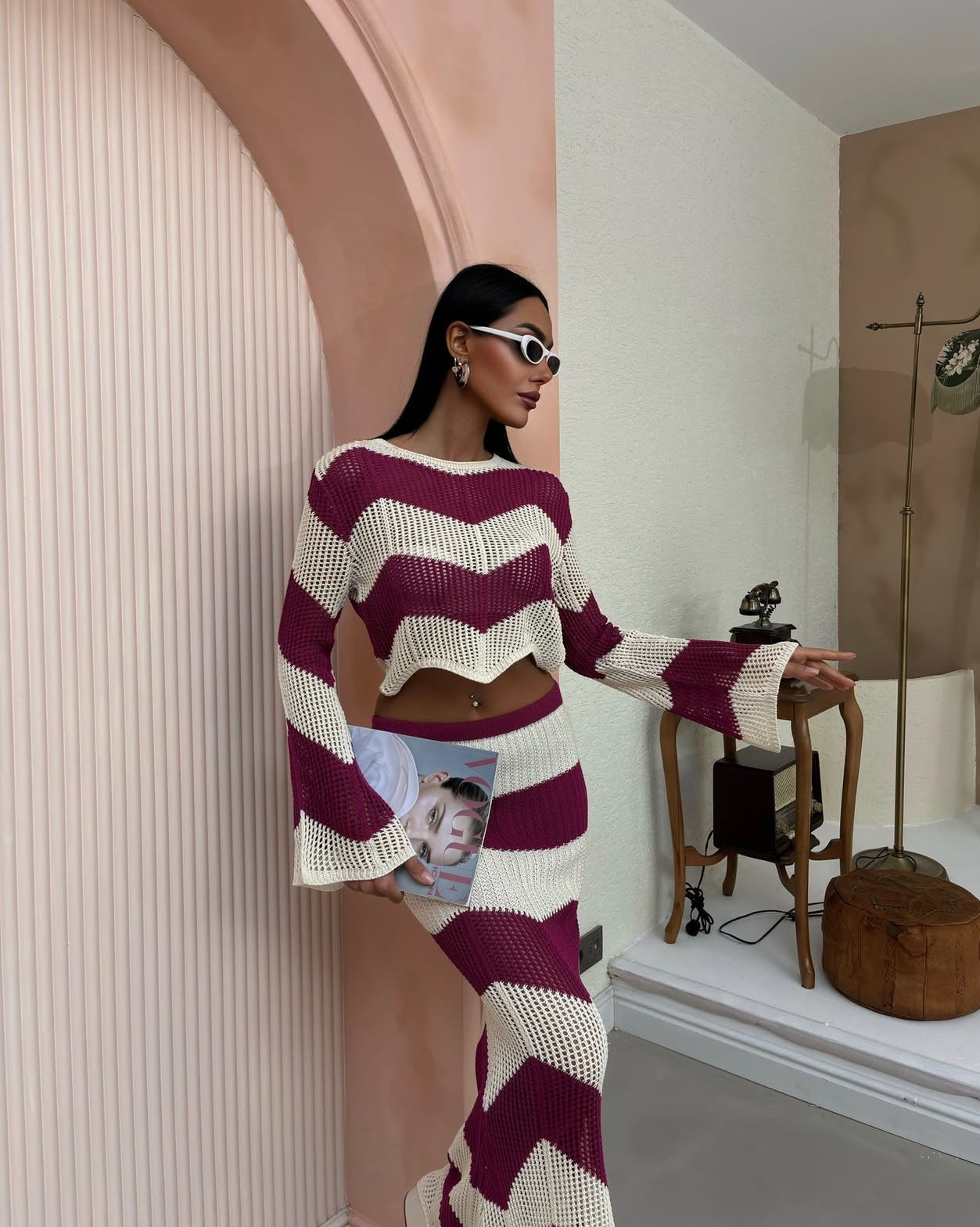 Divamo - Woman Crochet Set - Stripped