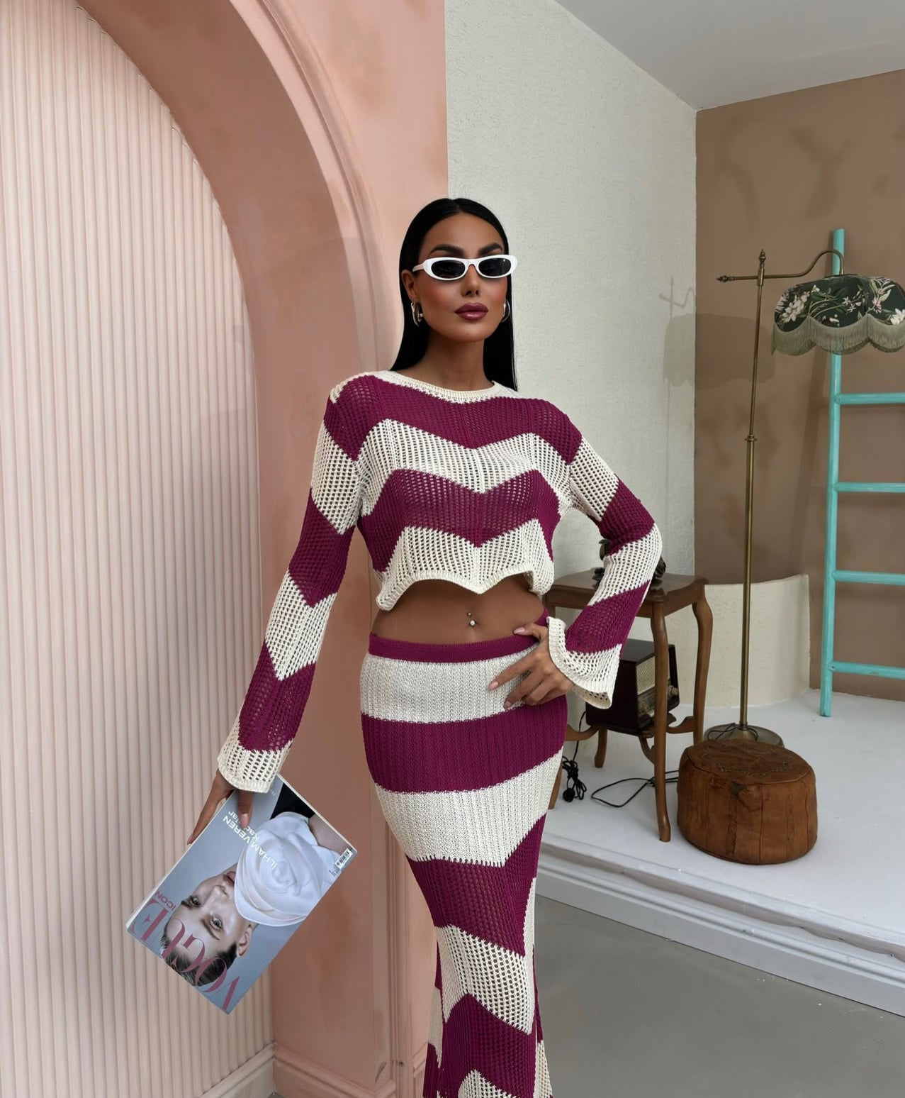 Divamo - Woman Crochet Set - Stripped