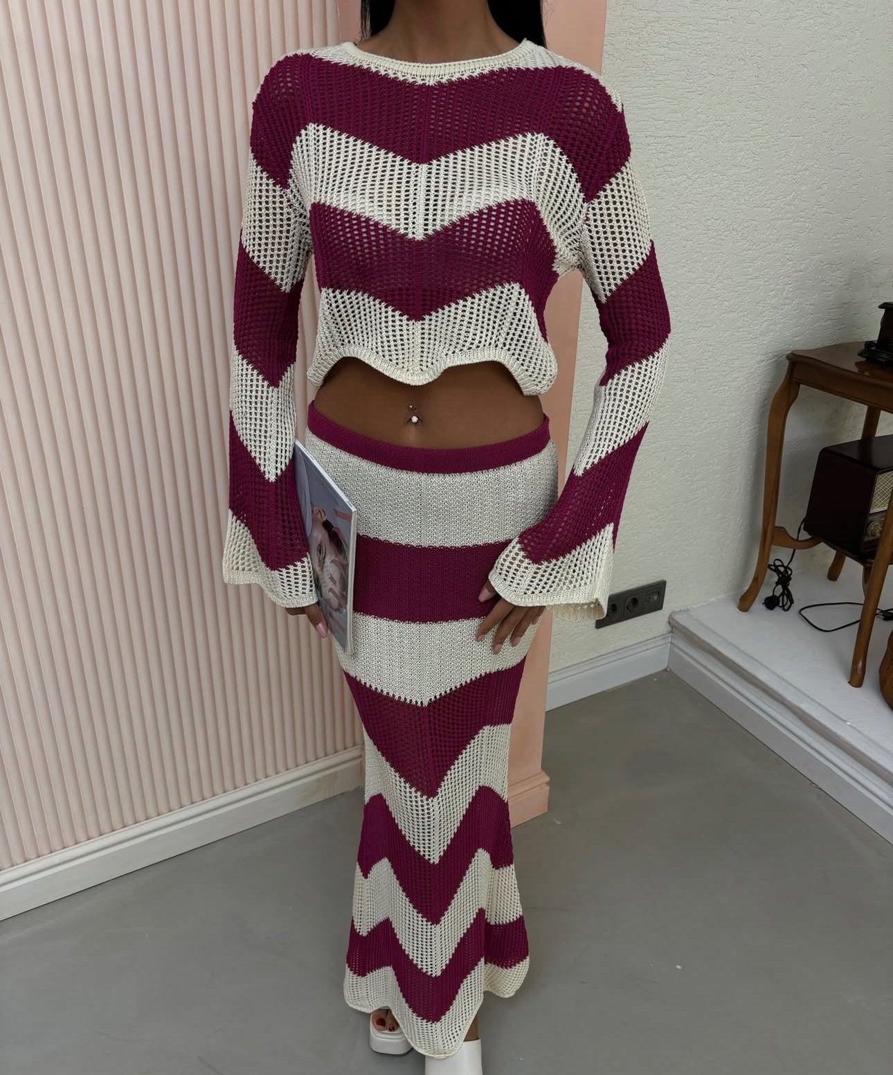 Divamo - Woman Crochet Set - Stripped