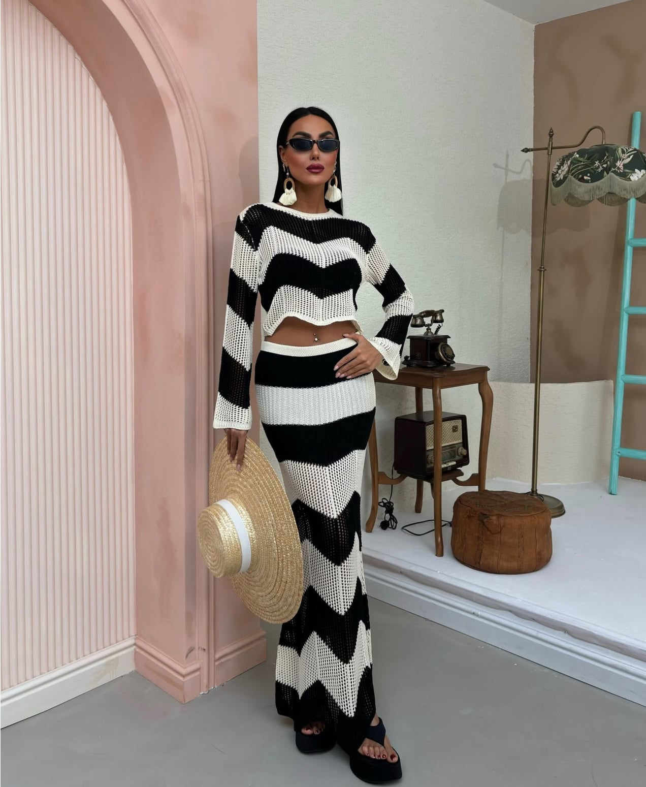 Divamo - Woman Crochet Set - Stripped
