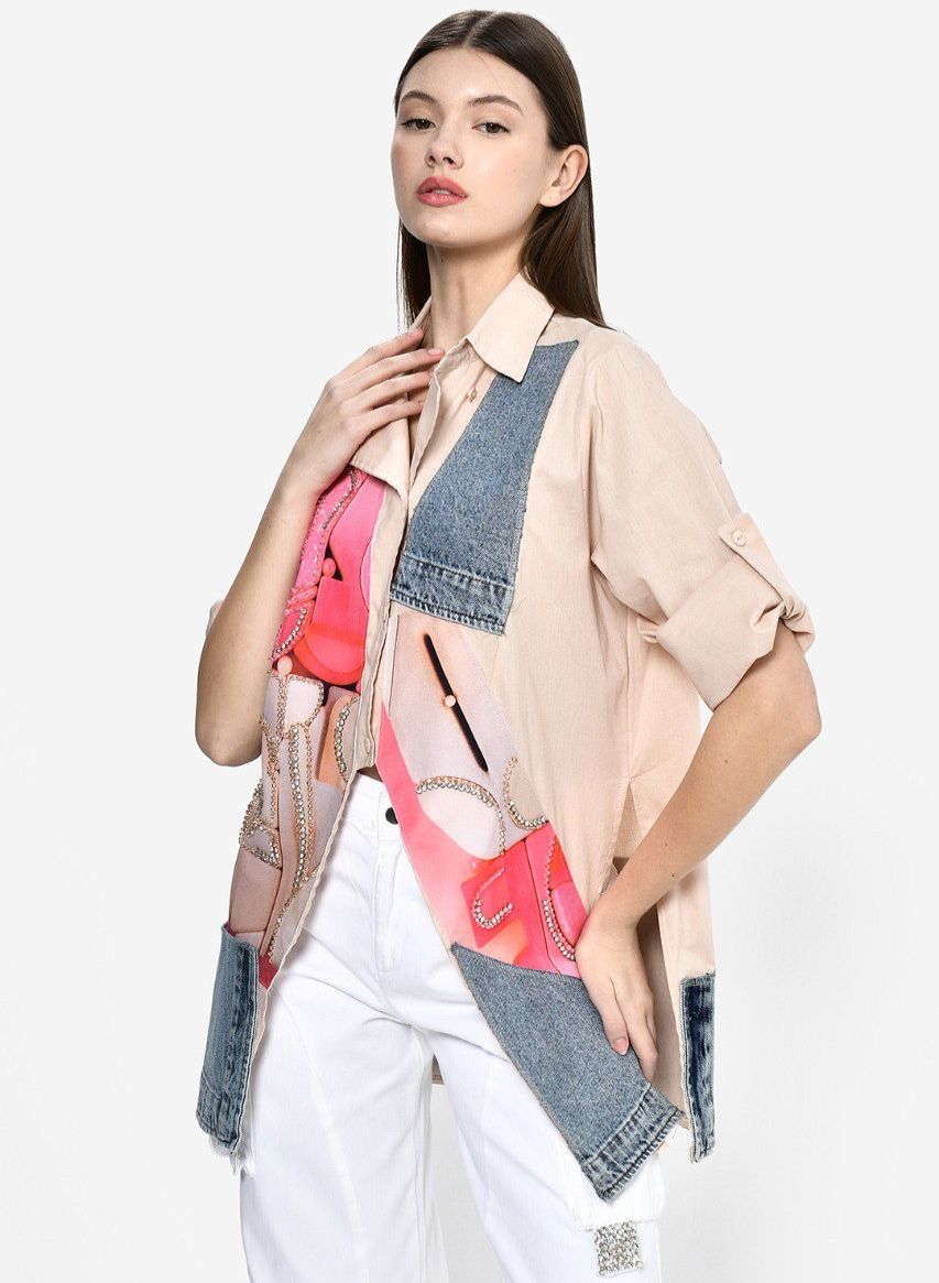 Divamo - Shirt/Denim with Print