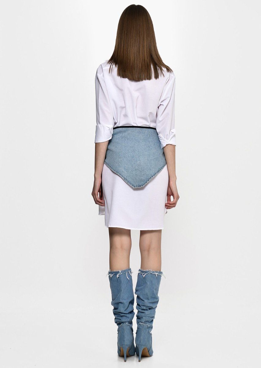 Divamo - Shirt Dress with Denim Belt