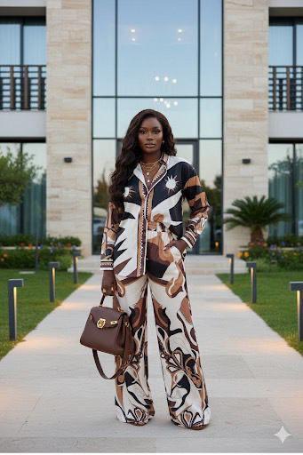 Elegant Abstract Print Wide Set
